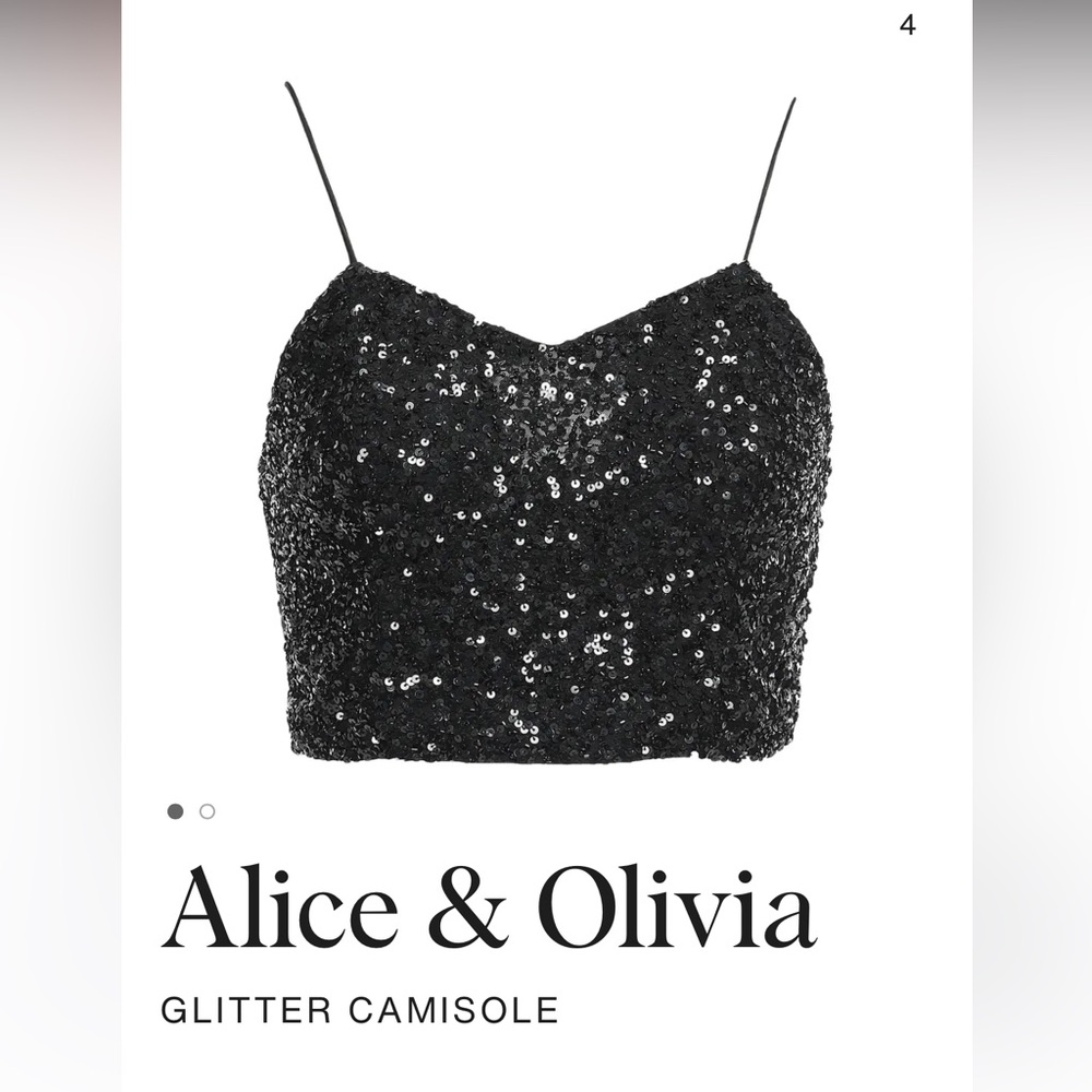 🎉Alice + Olivia Archer Sequins Crop Top Cami